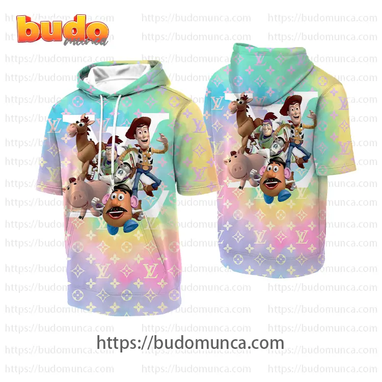Louis vuitton and toy story movie hooded short sleeve t-shirt gift uninque for kid man women